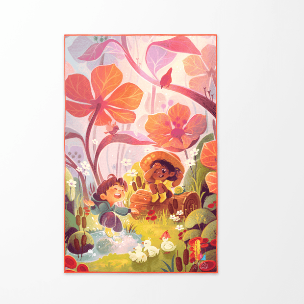 Playful Rain Beach and Travel Towel