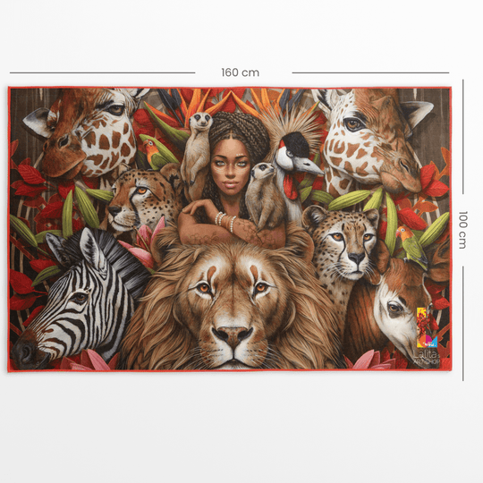 Safari – XL Reversible Artistic Towel | Artwork by Sophie Wilkins