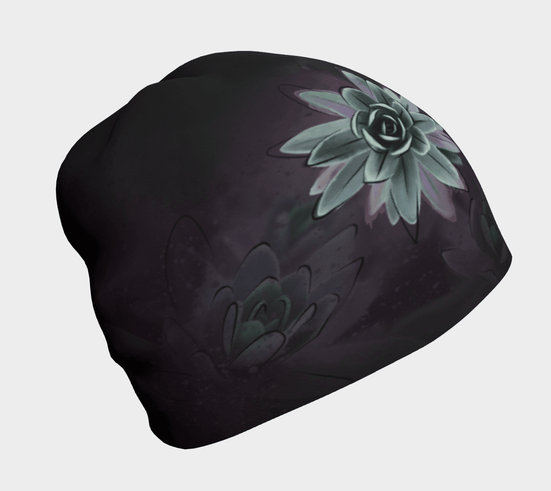 Tuque noire avec un gros plan graphique d&
