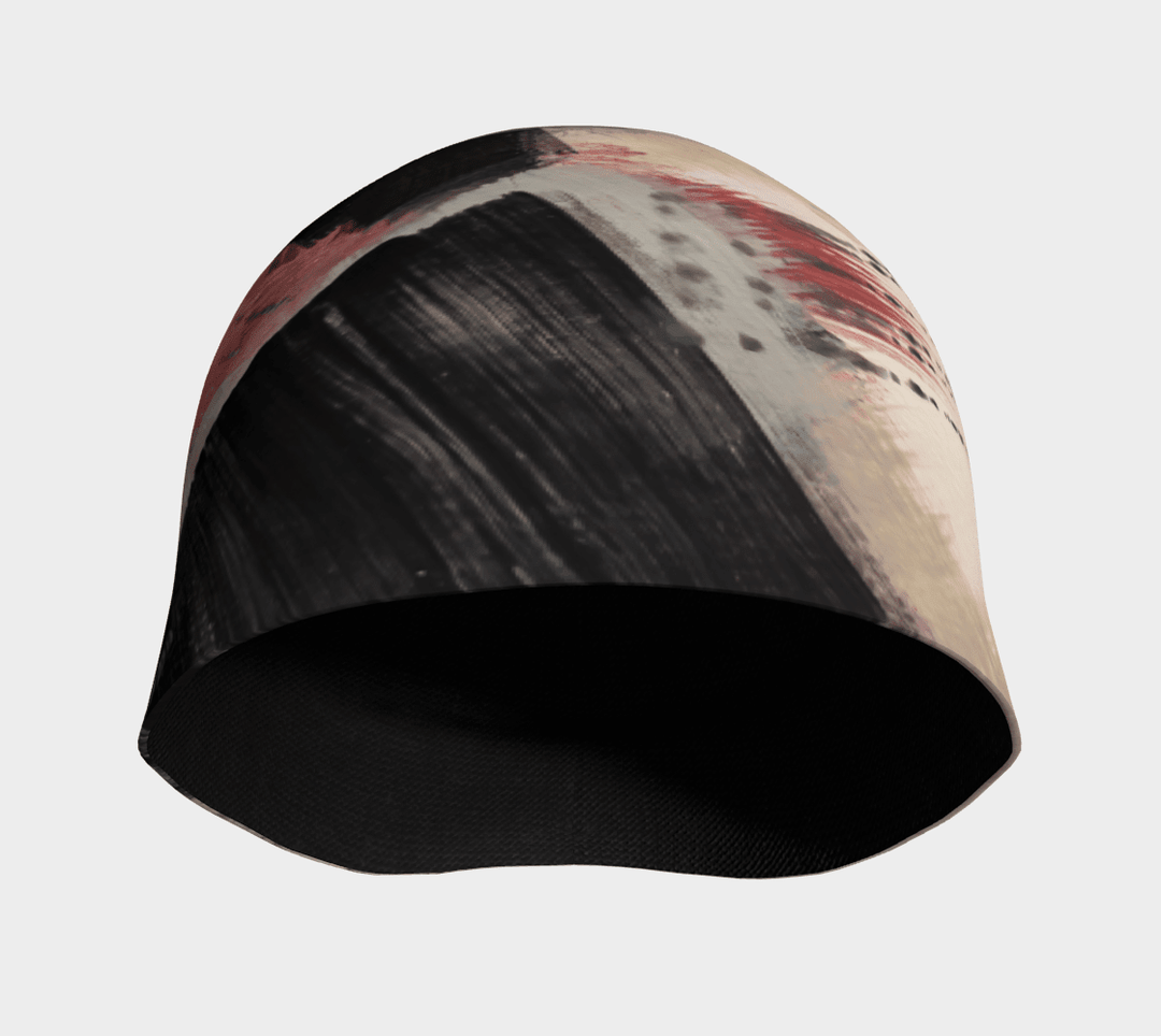 Vue intérieure de la Tuque Vie en Rose, révélant sa doublure intérieure noire en bambou.