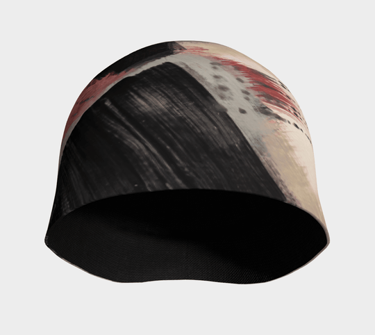 Vue intérieure de la Tuque Vie en Rose, révélant sa doublure intérieure noire en bambou.