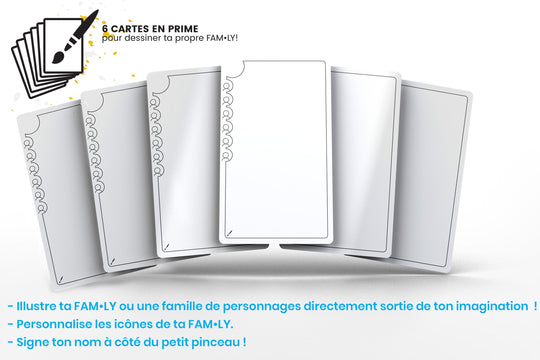 Paquet de 6 cartes à personnaliser pour créer ta propre ART•ZY FAM•LY