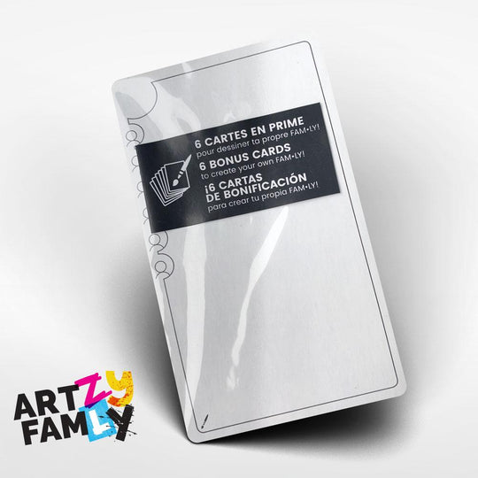 Paquet de 6 cartes à personnaliser pour créer ta propre ART•ZY FAM•LY