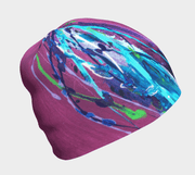 Violet and Blue Hope sport Beanie illustrated by young artist Megane Fortin